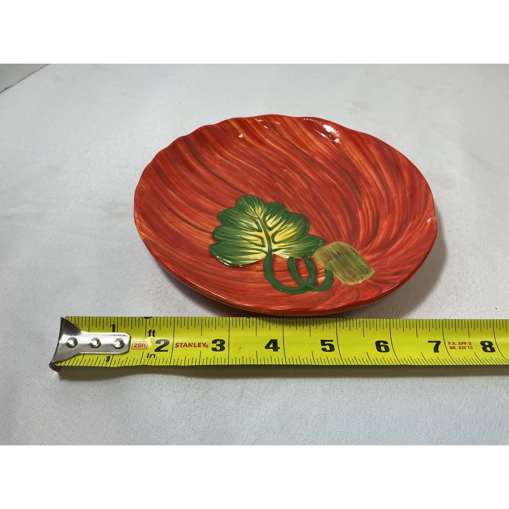 Home & Garden Party Pumpkin Stoneware Plates Set of 3 Orange Fall Harvest 8in - Picture 8 of 9